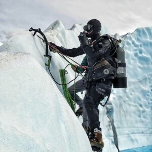 Ice Climbing and Scuba Diving on a Glaicer