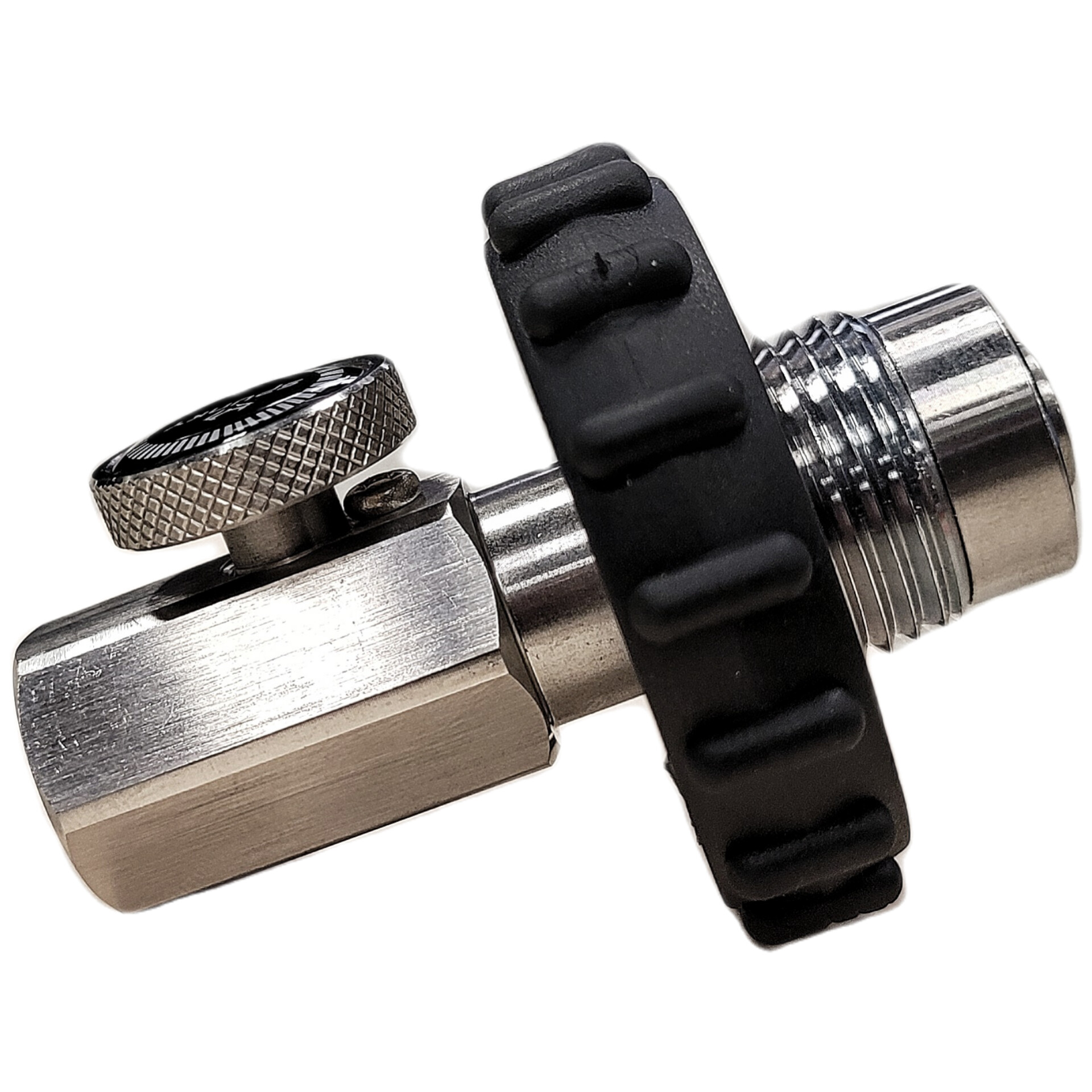 DIN SCUBA Fill Adapter to 1/4 Female NPT (w/ Bleed)
